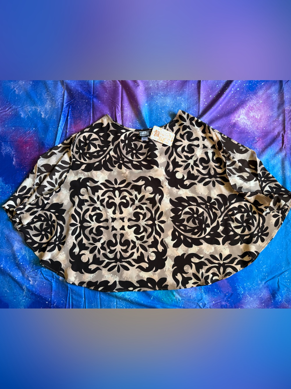 Manuhealii Anuenue Driftwood Cape Top Blouse XS-S